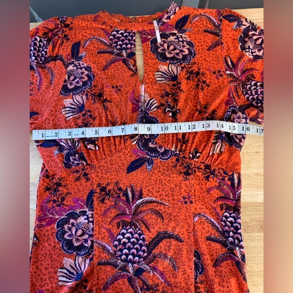 Free People Hear Me Roar Top Red Combo Size Large - Picture 11 of 11